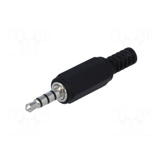 Plug | Jack 2,5mm | male | with strain relief | ways: 4 | straight