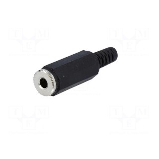 Plug | Jack 3,5mm | female | mono | straight | for cable | soldering