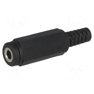 Plug | Jack 3,5mm | female | mono | with strain relief | ways: 2