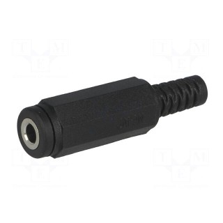 Plug | Jack 3,5mm | female | mono | with strain relief | ways: 2