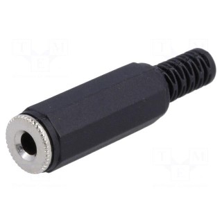 Plug | Jack 3,5mm | female | mono | with strain relief | straight