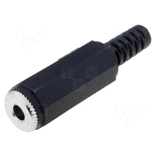 Plug | Jack 3,5mm | female | stereo | straight | for cable | soldering