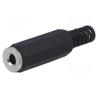Plug | Jack 3,5mm | female | stereo | with strain relief | straight