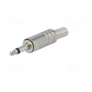 Plug | Jack 3,5mm | male | mono | straight | for cable | soldering