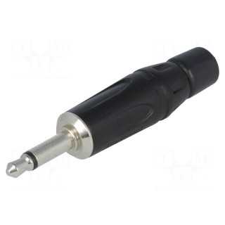 Plug | Jack 3,5mm | male | mono | ways: 2 | straight | for cable | black