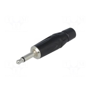 Plug | Jack 3,5mm | male | mono | ways: 2 | straight | for cable | black