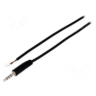 Plug | Jack 3,5mm x 16,8mm | male | stereo special,with lead | 2m