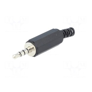 Plug | Jack 3,5mm | male | stereo | with strain relief | ways: 4