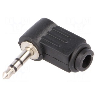 Plug | Jack 3,5mm | male | stereo | ways: 3 | angled 90° | for cable