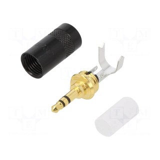 Plug | Jack 3,5mm | male | stereo | ways: 3 | straight | for cable | 8mm