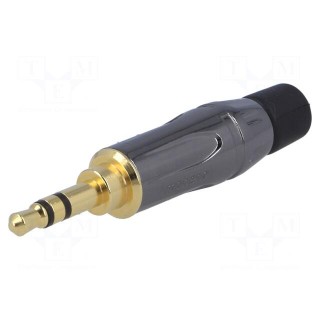Plug | Jack 3,5mm | male | stereo | ways: 3 | straight | for cable | steel