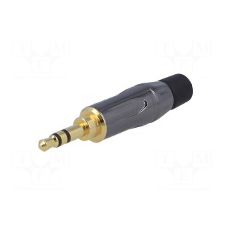 Plug | Jack 3,5mm | male | stereo | ways: 3 | straight | for cable | steel