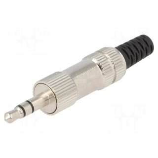Plug | Jack 3,5mm | male | stereo | with strain relief | ways: 3