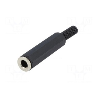 Plug | Jack 6,3mm | female | stereo | with strain relief | straight
