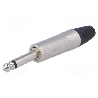 Plug | Jack 6,3mm | male | mono | straight | for cable | soldering | 4÷7mm