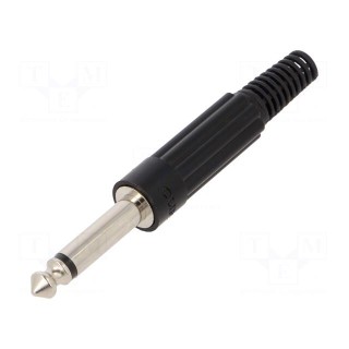 Plug | Jack 6,3mm | male | mono | ways: 2 | straight | for cable | white