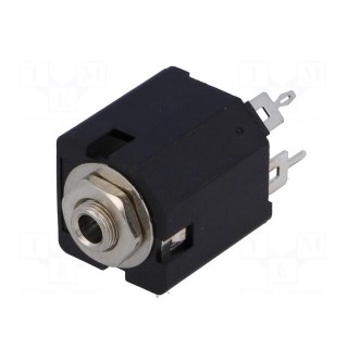 Socket | Jack 3,5mm | female | mono | with on/off switch | straight