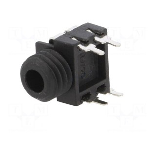 Socket | Jack 3,5mm | female | mono | ways: 2 | angled 90° | THT