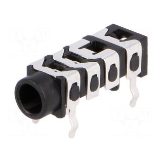 Socket | Jack 3,5mm x 16,8mm | female | stereo special | ways: 4 | THT