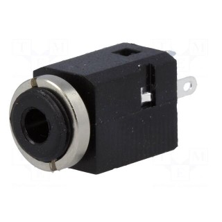 Socket | Jack 3,5mm | female | stereo | with on/off switch | straight