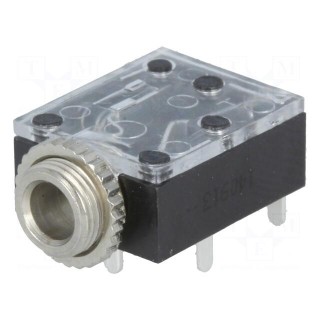 Socket | Jack 3,5mm | female | stereo | with on/off switch | THT