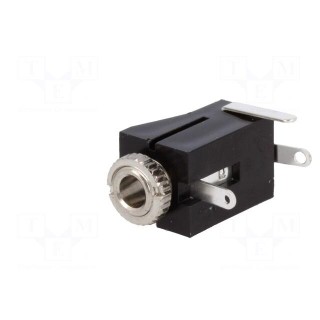Socket | Jack 3,5mm x 18,6mm | female | mono | with on/off switch