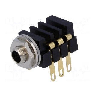 Socket | Jack 3,5mm x 18,6mm | female | stereo | with on/off switch