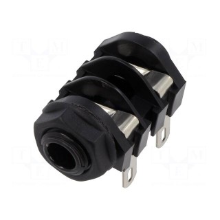 Socket | Jack 6,3mm | female | mono | ways: 2 | angled 90° | soldering | S2