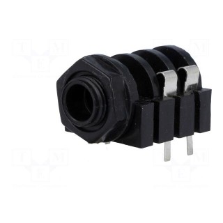 Socket | Jack 6,3mm | female | mono | with on/off switch | THT
