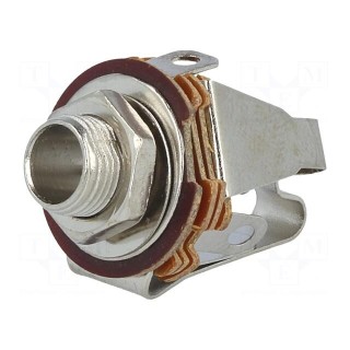Socket | Jack 6,3mm | female | stereo | open,with on/off switch | 9mm