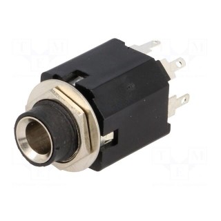 Socket | Jack 6,35mm | female | stereo | with double switch | straight