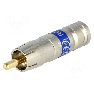Plug | RCA | male | compression | Cable: RG6 | 75Ω | 3GHz