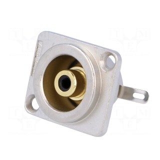 Socket | RCA | female | soldering | gold-plated | for panel mounting
