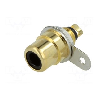 Socket | RCA | female | straight | soldering | gold-plated