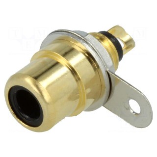 Socket | RCA | female | straight | soldering | gold-plated