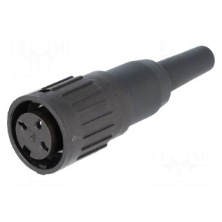 Plug | DIN | female | PIN: 3 | straight | for cable | soldering | 300V | 5A