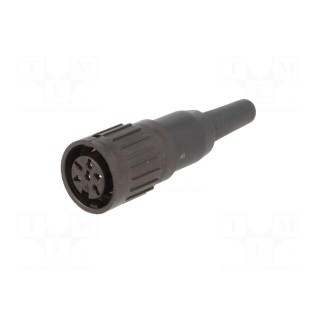 Plug | DIN | female | PIN: 6 | straight | for cable | soldering | 300V | 5A