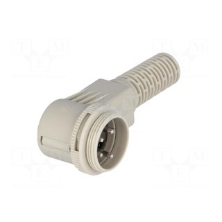 Plug | DIN | male | PIN: 4 | Layout: 216° | angled 90° | for cable