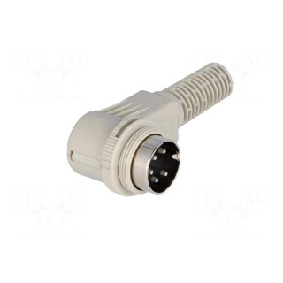 Plug | DIN | male | PIN: 5 | Layout: 240° | angled 90° | for cable