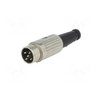 Plug | DIN | male | PIN: 5 | Layout: 360° | straight | for cable | soldering