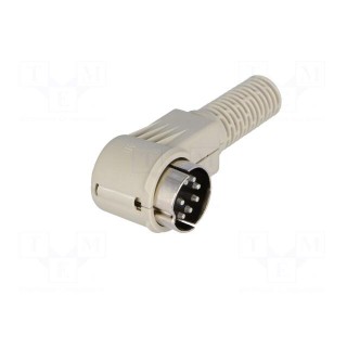 Plug | DIN | male | PIN: 8 | Layout: 262° | angled 90° | for cable