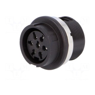 Socket | DIN | female | PIN: 7 | Layout: 360° | soldering | 300V | 5A | 0.5mm2