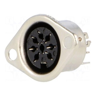 Socket | DIN | female | PIN: 8 | Layout: 270° with central pin