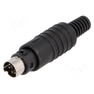 Plug | DIN mini | male | PIN: 6 | soldering | for cable