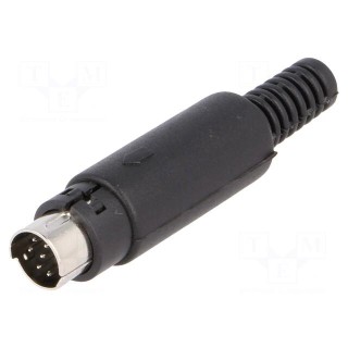 Plug | DIN mini | male | PIN: 8 | soldering | for cable