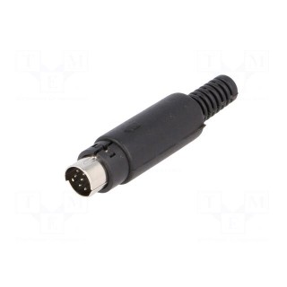 Plug | DIN mini | male | PIN: 8 | soldering | for cable