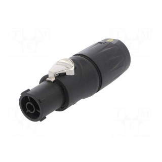 Plug | AC supply | female | PIN: 3 | for cable | 16A | 250V | thermoplastic