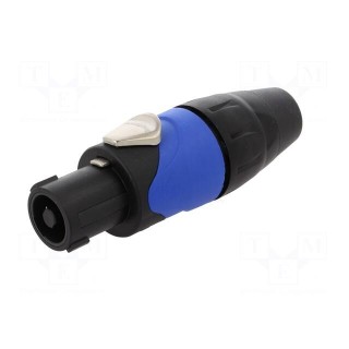 Plug | loudspeaker | female | PIN: 4 | for cable | 30A | 133V | soldering