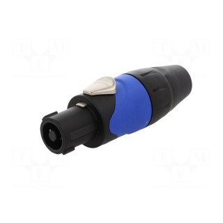 Plug | loudspeaker | female | PIN: 4 | for cable | 30A | 133V | zinc alloy