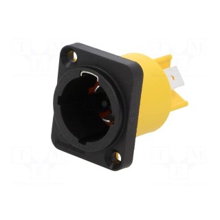 Socket | AC supply | male | PIN: 3 | 16A | 250V | thermoplastic | IP65